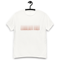 White / Brown Community First Unisex classic tee