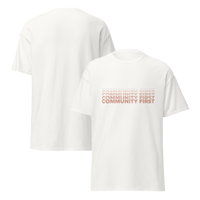 White / Brown Community First Unisex classic tee