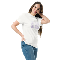 White and purple OFF GRID Unisex classic tee